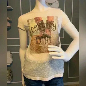 Ransom As Country As Dirt Sheer Light weight blouse Size Medium